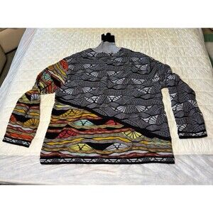 Coogi Australia Sweater Men Knit 3D 2XL Beige Crew Neck Pullover Cotton Colorful